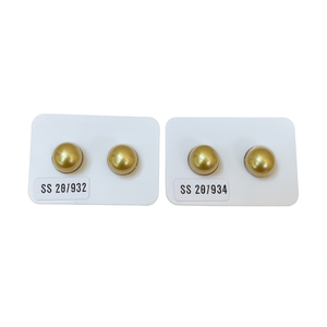 Perlas Redondas Tea Gold de 10-11 mm, Grado AAAA, Cultivadas, Impecables, con Certificación de Terceros para la Fabricación de Pendientes - Product Image 3