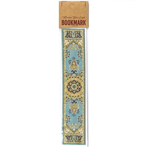Tapis Miniature de couleur or-Turquoise conçu signet tissé turc - Product Image 1