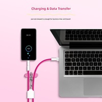 Kabel Data Tipe-C 4-in-1 3A Pengisian Cepat dengan Pelindung Anyaman dan Selubung PVC 1m/2m untuk Ponsel, Tablet, dan Komputer