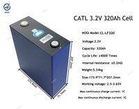 Pin Lithium Iron Phosphate (LiFePO4) CATL 3.2V 320Ah, 4000+ chu kỳ, sạc xả liên tục 1C, dạng hộp chữ nhật, pin NOGI.