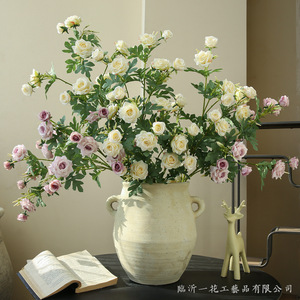 ช่อดอกกุหลาบเครปประดิษฐ์หลายหัว ยี่ห้อ Yihua Floral Art ขนาด 92 ซม. ดอกไม้ผ้าไหม ตกแต่งบ้าน ประดับห้องนั่งเล่น - Product Image 5