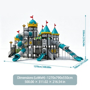 Equipo de Juegos al Aire Libre de Grado Comercial BOKE, Serie Castillo, Conjunto de Tobogán Castillo, Certificación EN1176 TUV, para Parques y Escuelas - Product Image 4