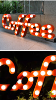 Mini LED Hintergrund beleuchtetes Acryl schild Flach gebürsteter Edelstahl Werbe dekorationen mit Richtungs beleuchtung