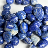 Piedras de Lapislázuli Azul Real Pulidas Directas de Fábrica, Piedras de Bolsillo para Sanación de Chakras, Grava de Gemas a Granel para Joyería DIY