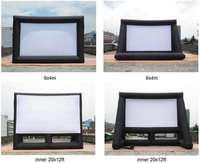 Écran de projection gonflable en tissu Cordura durable, grand écran de cinéma gonflable pour location commerciale en extérieur