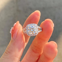 Bague en Moissanite Tendance et Très Vendue pour l'e-commerce transfrontalier Europe-Amérique – Style Instagram sophistiqué et léger luxe