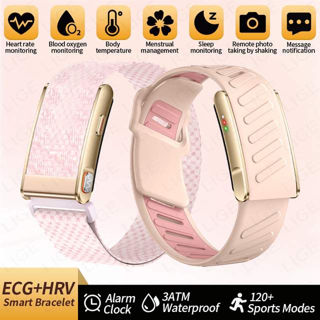 LIGE BWKR96PRO Smart Watch for Women with Waterproof Heart Rate Health and Exercise Monitoring Multifunctional Smart Bracelet