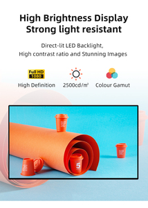High Brightness 2k/4k LCD Screen Mall Hanging <b>Window</b> Display Facing Wall Mount Tv Advertising Player Digital Signage KX-LE32WD W - Product Image 2