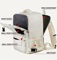 Sac à dos d'affaires unisexe imperméable en Oxford grande capacité avec compartiment à chaussures pour ordinateur portable 15,6 pouces, personnalisable avec logo