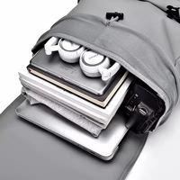 Sac à dos pour ordinateur portable personnalisable en stock, noir et gris, Oxford, léger, durable, voyage, travail, bureau, étudiant, collège