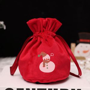 Christmas Velvet Jewelry Pouches for Gift with Button Perfume <b>Makeup</b> Storage <b>Drawstring</b> <b>Bag</b> - Product Image 5