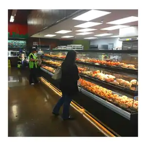 Lemari Kaca Display Dipasang Di Dinding 3 Tingkat Murah untuk Rak Display Roti Roti