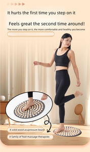 CZFIT Tabla de Acupresión y Reflexología Podal de Madera Original Personalizable, Material Sólido Seco, para Cuidado de la Salud, con Palos, Bolas y Rodillos de Masaje - Product Image 6