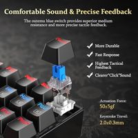 Teclado Mecánico para Juegos OEM ODM K552P TKL con 18 Modos de Retroiluminación, Interruptores Azules Intercambiables en Caliente, Diseño Ergonómico Compacto de 87 Teclas