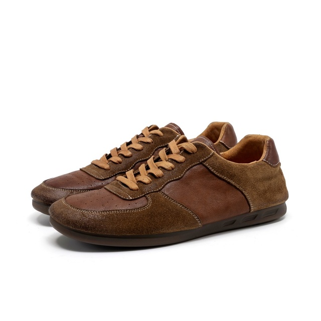High Quality Men's Spring Autumn Light Weight Anti-Slip Flat Casual Shoes Barefoot Genuine Leather Design for Fitness Walking