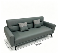 Canapé-lit convertible compact en cuir multifonctionnel pour salon, chambre, hôtel – Personnalisation OEM