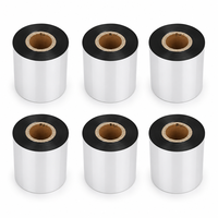 Pita Resin Wax Definisi Tinggi 110mm 74m Pita Transfer TTR Kustom untuk Printer Dot Matrix HP Brother