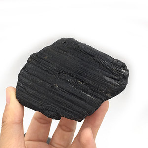 Natural Black Tourmaline Rough Stone Black Tourmaline <strong>Raw</strong> <strong>Crystal</strong> - Product Image 2