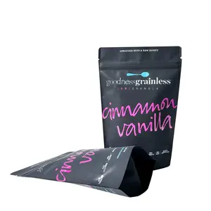 Pochette d'emballage personnalisée à fermeture éclair en plastique mylar 1kg pour protéines de lactosérum suppléments de créatine pour lait aliments pour animaux de compagnie gelée aliments en conserve - Product Image 3