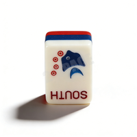 Set Permainan Mahjong YUDA OEM 3 Lapis dengan Ubin Mahjong Lukisan Tangan Gaya Amerika
