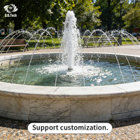 Fuente de Agua Moderna para Jardín Exterior, Boquilla de Acero Inoxidable 304, Bomba Completa, Kit de Luces LED, Tamaño Personalizado