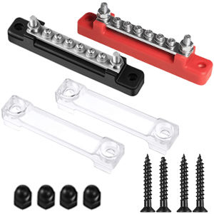 Mini <span class=keywords><strong>bornier</strong></span> de distribution d'énergie automatique automobile <span class=keywords><strong>12V</strong></span> PC en laiton cuivre durable 6 groupes 100A/150A capacité continue de 48V - Product Image 4