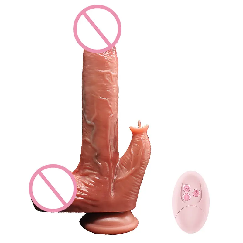 Mainan seks silikon cair remot kontrol Vibrator Dildo klitoris realistis untuk mainan dewasa masturbasi wanita