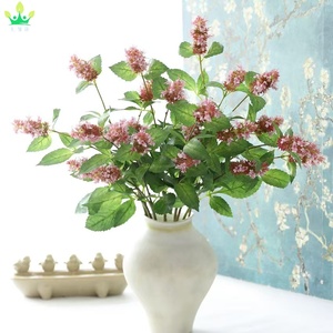 Bouquet Artificiel de Fleurs de <span class=keywords><strong>Patchouli</strong></span> et d'Hydrangeas à 3 Têtes pour Décoration de Table, Vase, Maison, Noël, Nouvel An Chinois, Mariage, Fête - Product Image 5