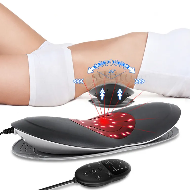 Venta caliente de alivio de dolor de espalda lumbar dispositivo de tracción de la cintura de las máquinas de masaje láser infrarrojo masajeador de espalda