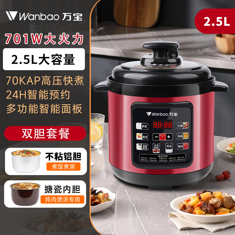 Wanbao - Pot intérieur double de 2,5 L [Pot intérieur antiadhésif pour soupe]