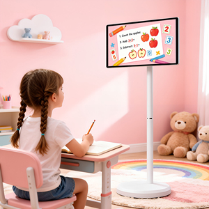Televisor Inteligente Inalámbrico Portátil con Pantalla Táctil de 21.5 Pulgadas para Interiores, Android, 4GB+64GB, Blanco, con Ruedas, Full HD - Product Image 1