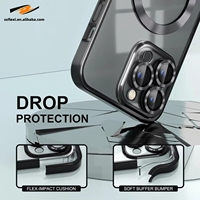 Coque Souple Magnétique Transparente en TPU Plaqué Tendance pour iPhone 18 17 Air 16 15 14 13 12 11 Pro Max avec Chargement Sans Fil et Protection d'Objectif