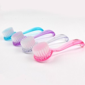 Brosse professionnelle de lavage de poussière d'art d'ongle brosse de nettoyage de maquillage à tête ronde outils de manucure et de pédicure - Product Image 1