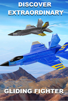 Samtoy 2.4G 2.5CH F35 Avion modèle incassable en mousse, planeurs, avion, avion télécommandé, jet RC avec lumière LED HW31