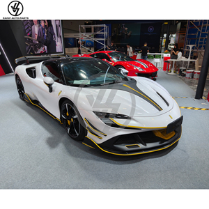 ชุดแต่งคาร์บอนไฟเบอร์แห้งสำหรับ Ferrari SF90 ประกอบด้วยลิ้นหน้า สเกิร์ตข้าง ดิฟฟิวเซอร์ สปอยเลอร์ ฝาครอบเครื่องยนต์ รุ่นอัพเกรด SF90 สไตล์ BF - Product Image 6