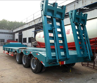 Semi-remorque surbaissée 3 ou 4 essieux 80t 100t pour le transport d'équipements lourds, fabrication chinoise