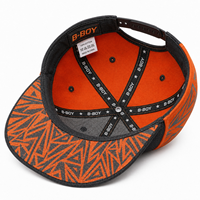 Casquette Snapback Bicolore Tendance Gris Foncé Orange avec Panneaux Personnalisés Brodés Visière Plate Style Hip Hop Fournisseur d'Usine ODM