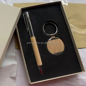 Benutzer definierte Großhandel 2 in 1 Holz Schlüssel bund & Stift Set für Corporation Business Geschenke - Product Image 1
