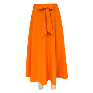 Новые модные однотонные длинные женские юбки с бантом и большим подолом длинные летние плиссированные юбки для женщин - Product Image 3