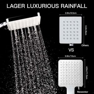 Rainfall Head Square Handshower Set Economic <b>Hand</b> Water Handheld <b>Shower</b> - Product Image 4
