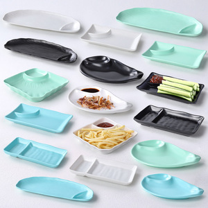 Nordic Style Melamine <b>Plate</b> Set Irregular Shape Solid Color For Party Hotel Use - Product Image 1