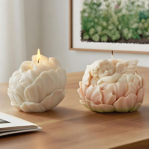 DM1287 Mignon Fleur Bébé Bougie Silicone <span class=keywords><strong>Moule</strong></span> DIY <span class=keywords><strong>Ange</strong></span> Dormant Plâtre Argile Ornement Moules Outil De Cuisson Gâteau Au Chocolat Molde - Product Image 3