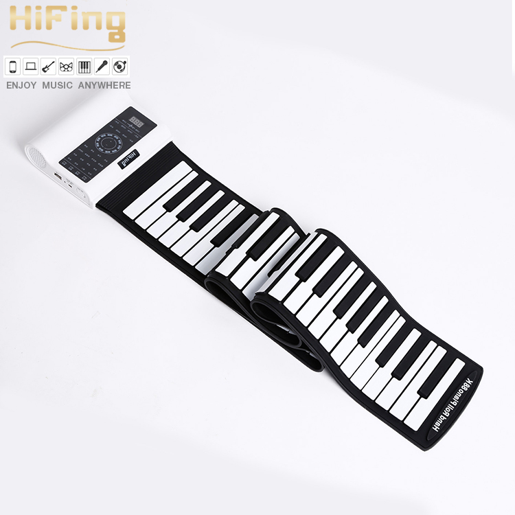 Портативное цифровое пианино, 88 клавиш, гибкая силиконовая Мягкая электронная клавиатура для пианино