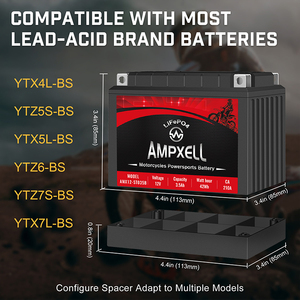 AMPXELL Tpo 148 12V 3.5Ah 45Wh CA210A LFP Battery Pack <b>Light</b> Weight 4 Terminal for Generator Starting Power AMX12-35FQ T - Product Image 4