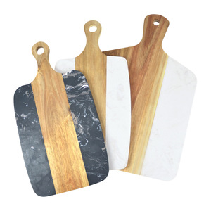 Tagliere personalizzato <span class=keywords><strong>in</strong></span> legno di Acacia e <span class=keywords><strong>marmo</strong></span> con manico Laser Blank tagliere personalizzabile - Product Image 5