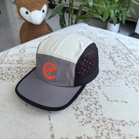 Gorra de camping de malla impermeable con logo personalizado al por mayor, gorra de senderismo transpirable perforada de 5 paneles, unisex, ajustable, al por mayor