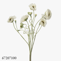Buket Bunga Poppy Sutra Eropa Realistis 67cm Warna Ivory untuk Dekorasi Rumah dan Pernikahan, Promosi RTS