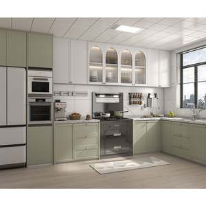 Meubles de cuisine au design moderne, armoire de rangement de cuisine en forme de U en aggloméré, vente en gros, armoire de cuisine en bois sur mesure - Product Image 6