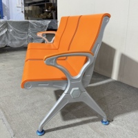 Chaises et bancs d'attente modernes pour l'extérieur, avec structure en métal, écologiques, durables, faciles à nettoyer, mobilier commercial rectangulaire pour aéroport