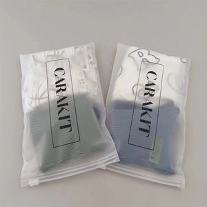 Échantillon gratuit personnalisé blanc mat givré fermeture éclair sacs d'emballage en plastique zip-lock pour vêtements T-shirt - Product Image 6